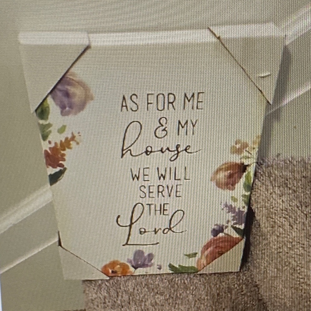 Floral Wall Art with Inspirational Quote